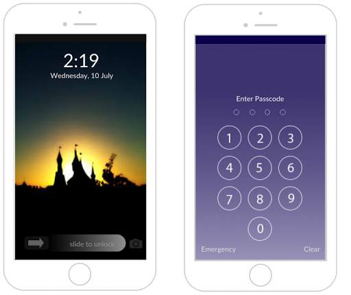 I lock screen IOS 11 Style IPhone x screenshot 1
