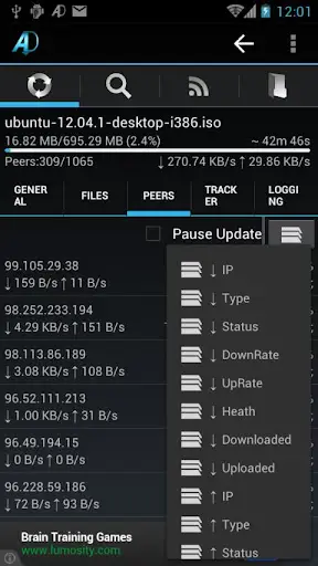 aDownloader - torrent download screenshot 3