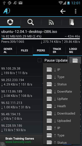 aDownloader - torrent download screenshot 3