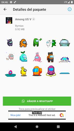 Sticker de AmongUs con movimiento para WhatsApp screenshot 6