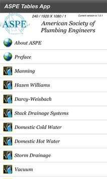 Plumbing Systems Design Tables screenshot 1