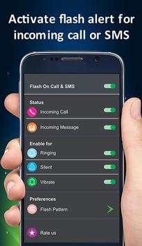 Flash On Call & SMS - Free Automatic For Android screenshot 1