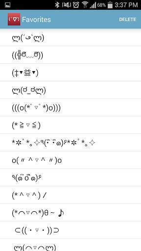 Japanese Emoticons - Kaomoji screenshot 8