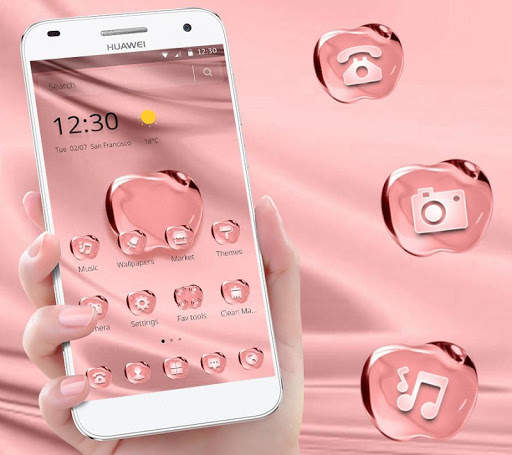 Rose Gold Color Crystal Apple Theme screenshot 4