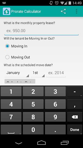 Prorate Calculator - Free screenshot 2
