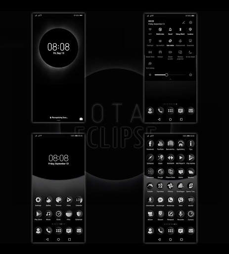 [EMUI 9.1]Total Eclipse Theme 1 تصوير الشاشة