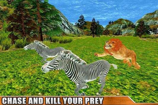 Angry Wild Lion Attack Sim 3D - Safari Wild Lion screenshot 1