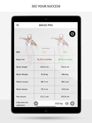 BMI 3D - Body Mass Index and body fat in 3D screenshot 5