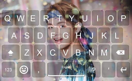 TAEHYUNG V BTS Keyboard Theme screenshot 2