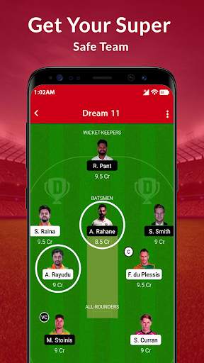 DREΑΜ TEAM 11 - Fantasy Cricket Prediction Tips screenshot 4