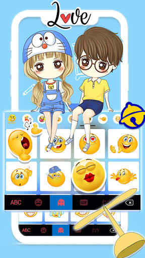 Cartoon Couple Love Keyboard B screenshot 4