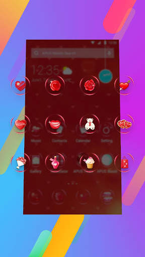 Red heart lovely-APUS Launcher screenshot 5