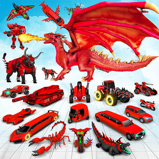Police Dino Robot Car Games 39