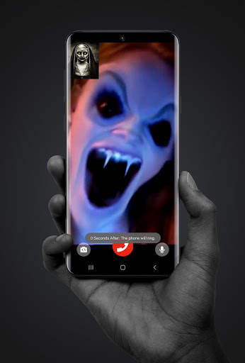 fake call scary face horor 666 creepy granny prank screenshot 4