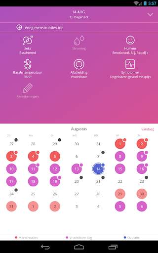 Ovu gratis cyclus volgsysteem screenshot 10
