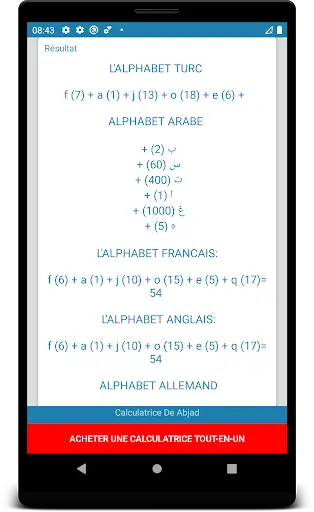 Abjad Calculator | Numérologie | Ebced screenshot 3