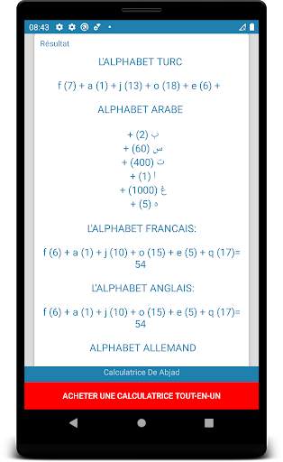 Abjad Calculator | Numérologie | Ebced screenshot 3