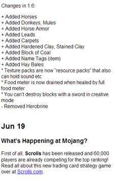 Minecraft Update News screenshot 2