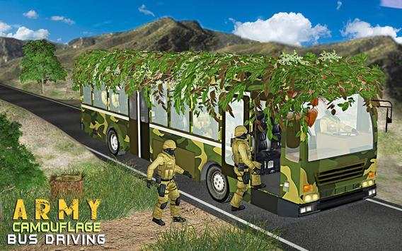 Army Camouflage Bus Driving 3D 2018 screenshot 1