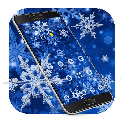 White Blue Glitter Snow Theme❄ 1.1.5