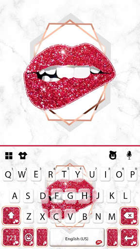 Red Hot Lips Keyboard Theme screenshot 5