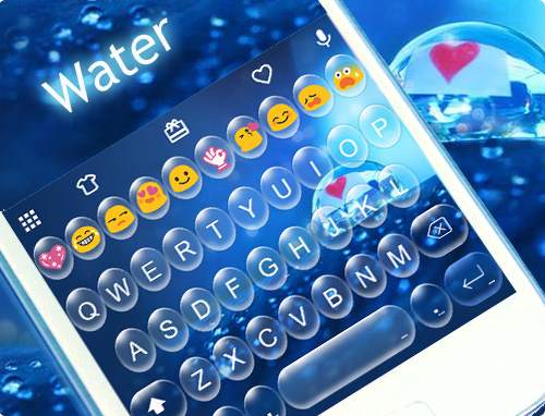 Water Emoji Keyboard Theme screenshot 5