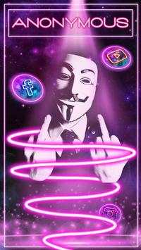Anonymous Hacker Face Mask Themes & Wallpapers screenshot 1