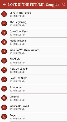 All JOHN LEGEND Songs Lyrics screenshot 6