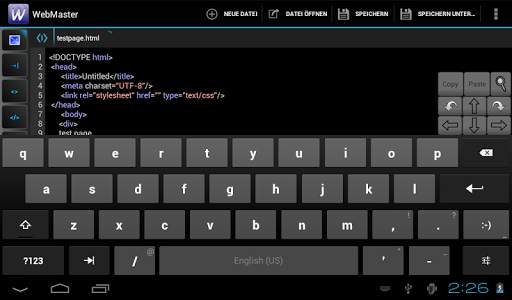Webmaster's HTML Editor Lite screenshot 2