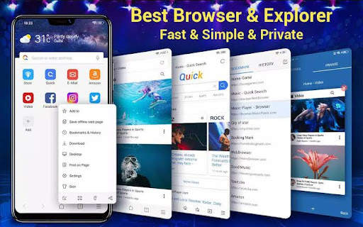 Fast browser lite - Data saver screenshot 1