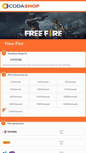 Codashop Free Fire - Top Up Game Online screenshot 1
