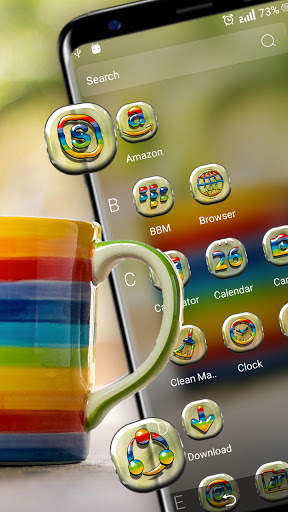 Rainbow Cup Launcher Theme screenshot 3