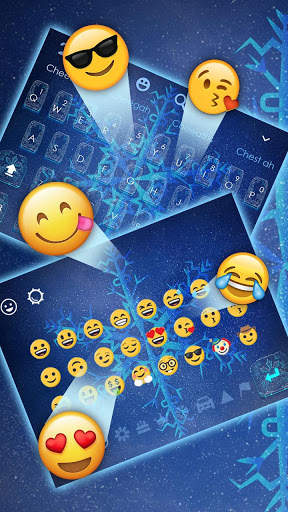 Ice Blue Snow Keyboard theme screenshot 3