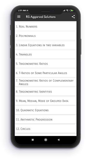 Rs Aggarwal Class 10 Maths Solutions Offline screenshot 1