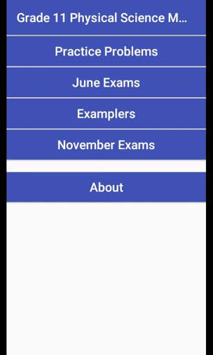 Grade 11 Physical Science Mobile Application screenshot 1