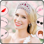 Girls dress up photo editor icon
