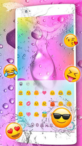 Colorful Water Drops Keyboard screenshot 2