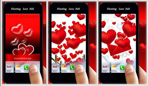 Floating Love Fall & Theme Pattern Lock Screen screenshot 7