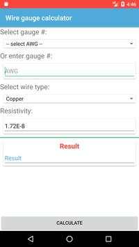 Wire gauge calculator 3 تصوير الشاشة