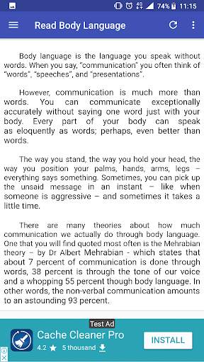 Read Body Language Easy 3 تصوير الشاشة