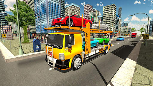 Euro Truck Car Transporter Driver Game screenshot 2