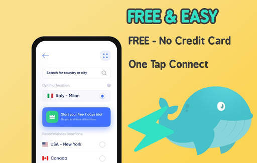 Free VPN Whale Unlimited Secure Hotspot VPN Proxy screenshot 2