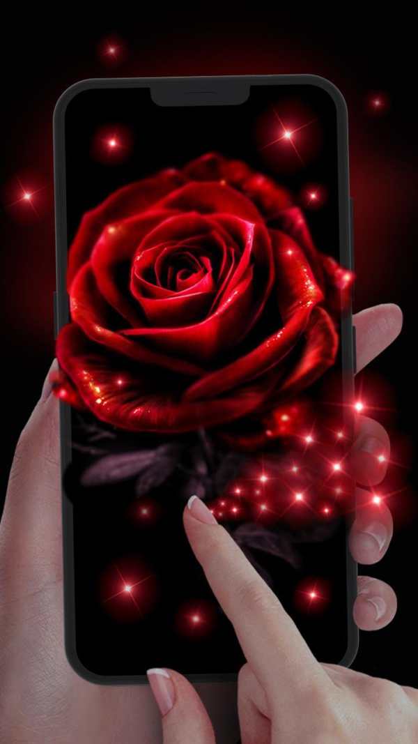 Neon Red Rose Live Wallpaper screenshot 2