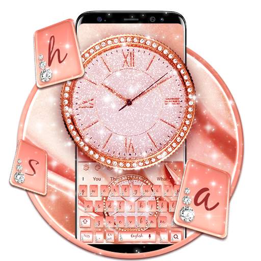 Rose Gold Watch Keyboard 10001004