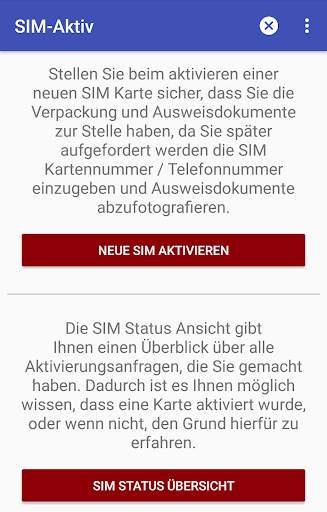 SIM-Aktiv - SIM Karten Aktivierung screenshot 2