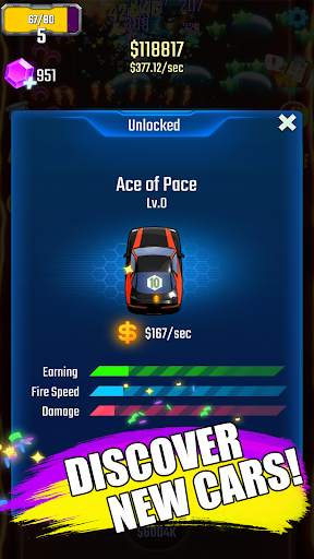 Merge Muscle Car : Idle Defence screenshot 4