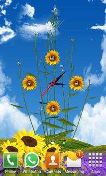 Sunflower Clock Live Wallpaper screenshot 4