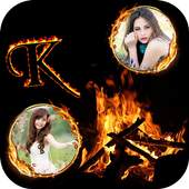 Fire Text Dual Photo Frame 1.0