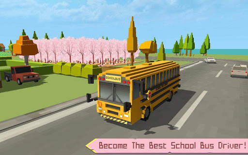 School Bus Game Blocky World screenshot 5