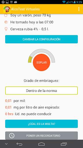 AlcoTest Virtuales screenshot 1
